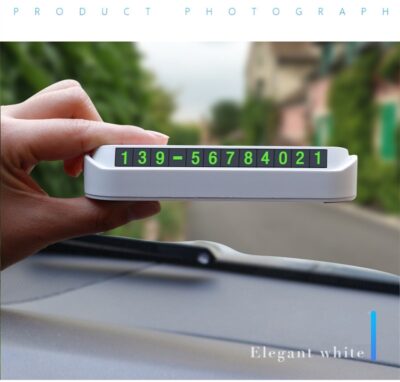 Car Temporary Parking Card Phone Number Card Plate Telephone Number Car Park Stop Automobile Accessories Car-styling 13x2.5cm