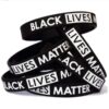 Black Lives Matter Wristband Silicone Bracelet Women Men Unisex Rubber Bracelets Wristband Bangles 200pcs OOA8110