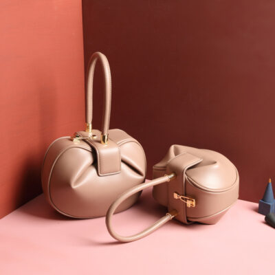 2019 leather bag female niche design handbag