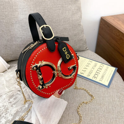 New fashion chain lady small round bag tote tilt across the bags for women