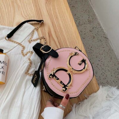 New fashion chain lady small round bag tote tilt across the bags for women