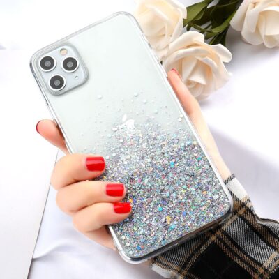 Soft Silicone Case For iPhone 11 Case XR SE 2020 11 Pro Max XS X 7 8 6 6S Plus Bling Glitter Star Cover For iPhone XS Max Fundas